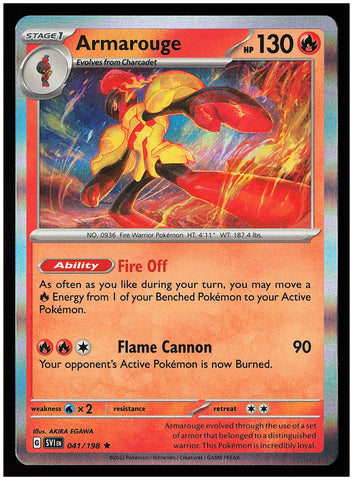 SV01: Scarlet & Violet Base Set #041/198 Armarouge