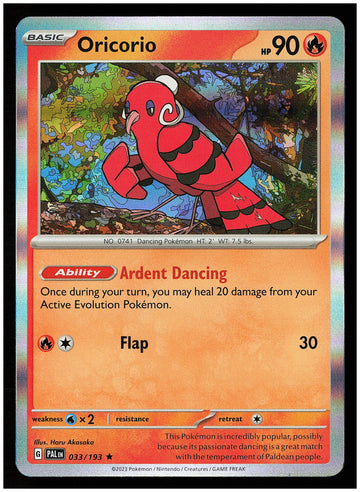 
SV02: Paldea Evolved #033/193 Oricorio