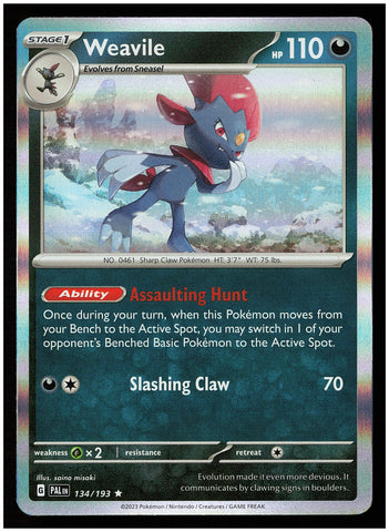 SV02: Paldea Evolved #134/193 Weavile