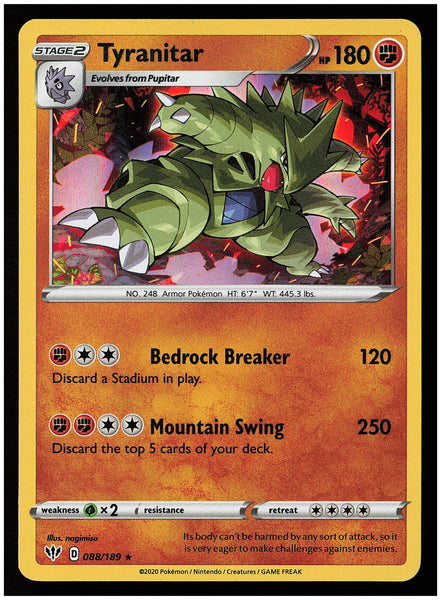 SWSH03: Darkness Ablaze #088/189 Tyranitar