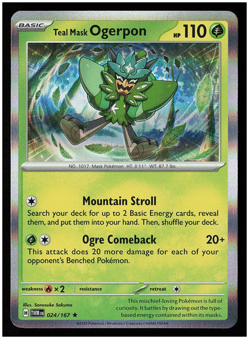 SV06: Twilight Masquerade #024/167 Teal Mask Ogerpon