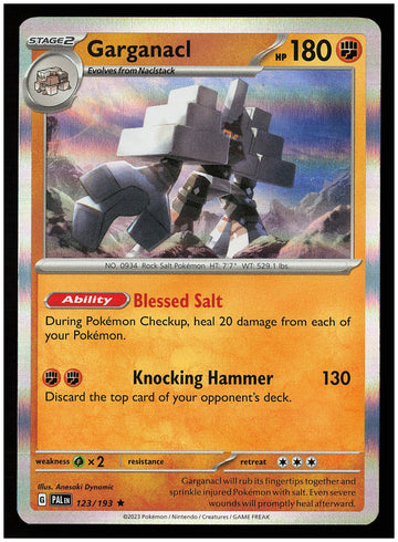 
SV02: Paldea Evolved #123/193 Garganacl