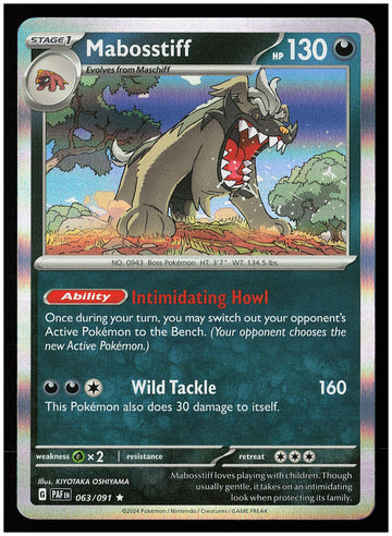 
SV: Paldean Fates #063/091 Mabosstiff