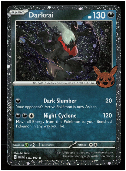 Trick or Trade BOOster Bundle 2024 #136/197 Darkrai (Cosmos Holo)