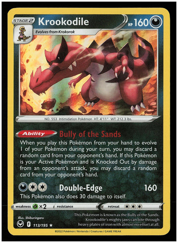 
SWSH12: Silver Tempest #113/195 Krookodile