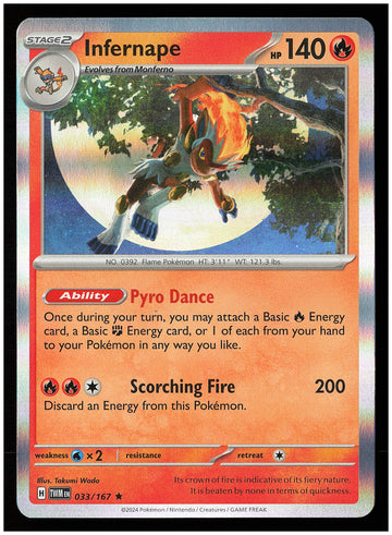 
SV06: Twilight Masquerade #033/167 Infernape
