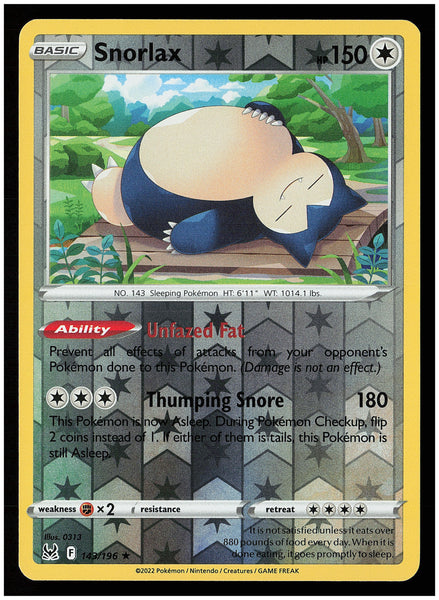 SWSH11: Lost Origin #143/196 Snorlax