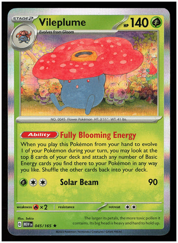 
SV: Scarlet & Violet 151 #045/165 Vileplume