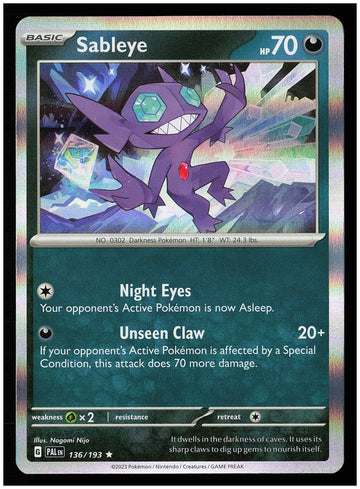 
SV02: Paldea Evolved #136/193 Sableye