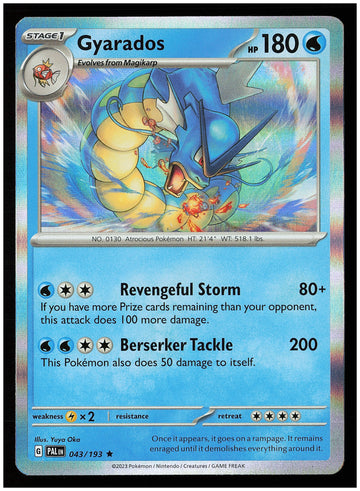 
SV02: Paldea Evolved #043/193 Gyarados