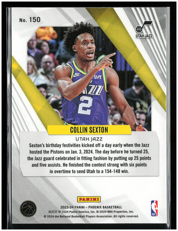 
2023-24 Panini Phoenix #150 Collin Sexton