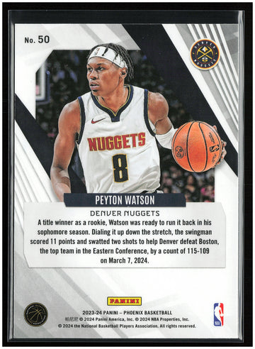 
2023-24 Panini Phoenix #50 Peyton Watson