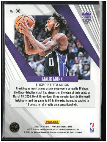 
2023-24 Panini Phoenix #38 Malik Monk