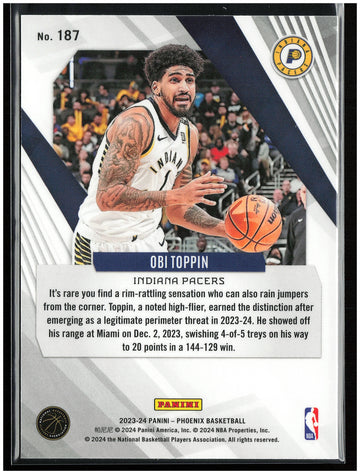 
2023-24 Panini Phoenix #187 Obi Toppin
