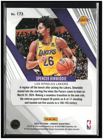 
2023-24 Panini Phoenix #173 Spencer Dinwiddie