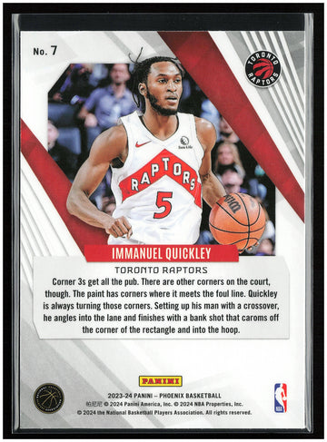 
2023-24 Panini Phoenix #7 Immanuel Quickley