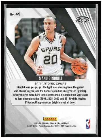 
2023-24 Panini Phoenix #49 Manu Ginobili
