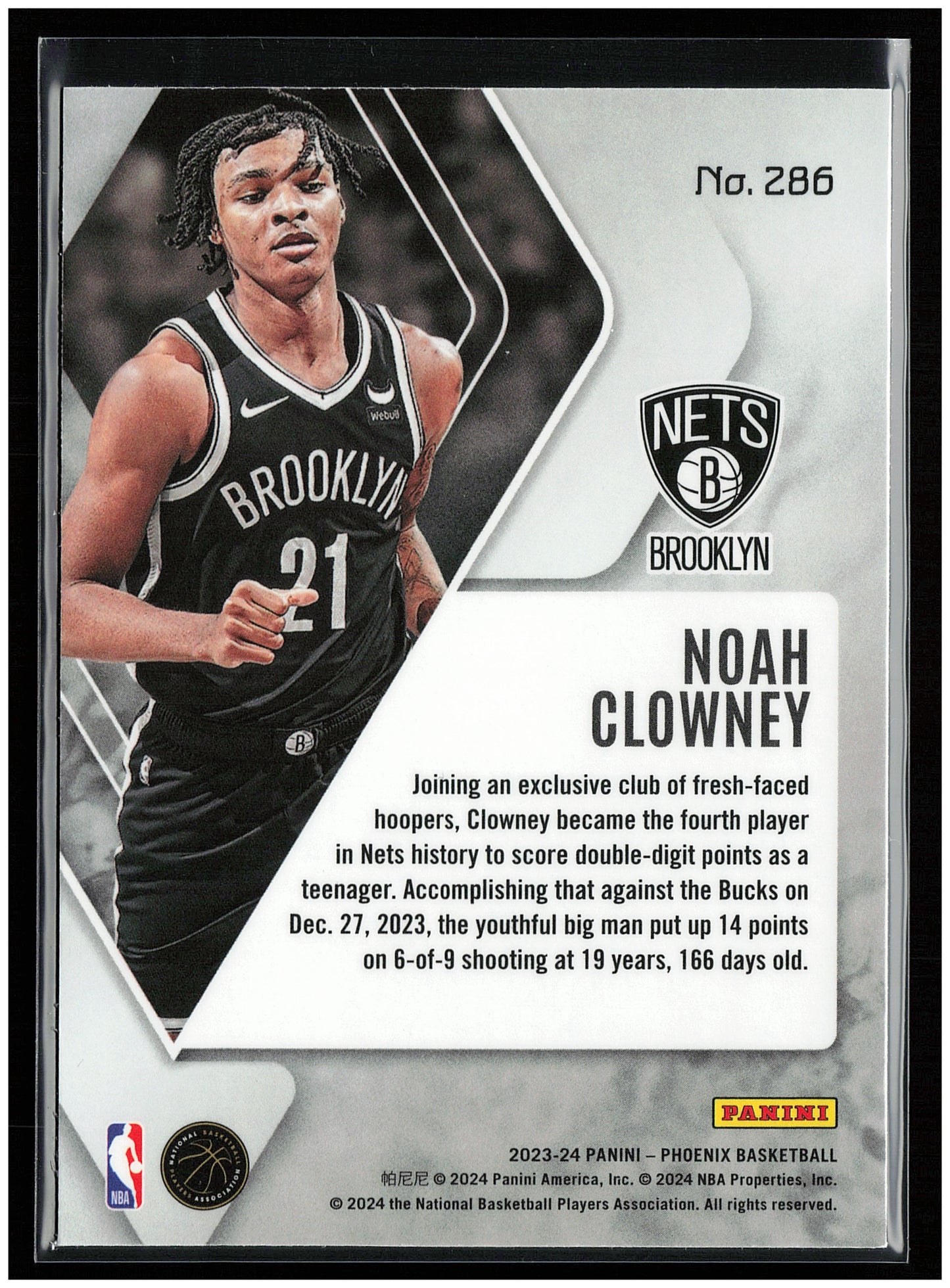 2023-24 Panini Phoenix #286 Noah Clowney