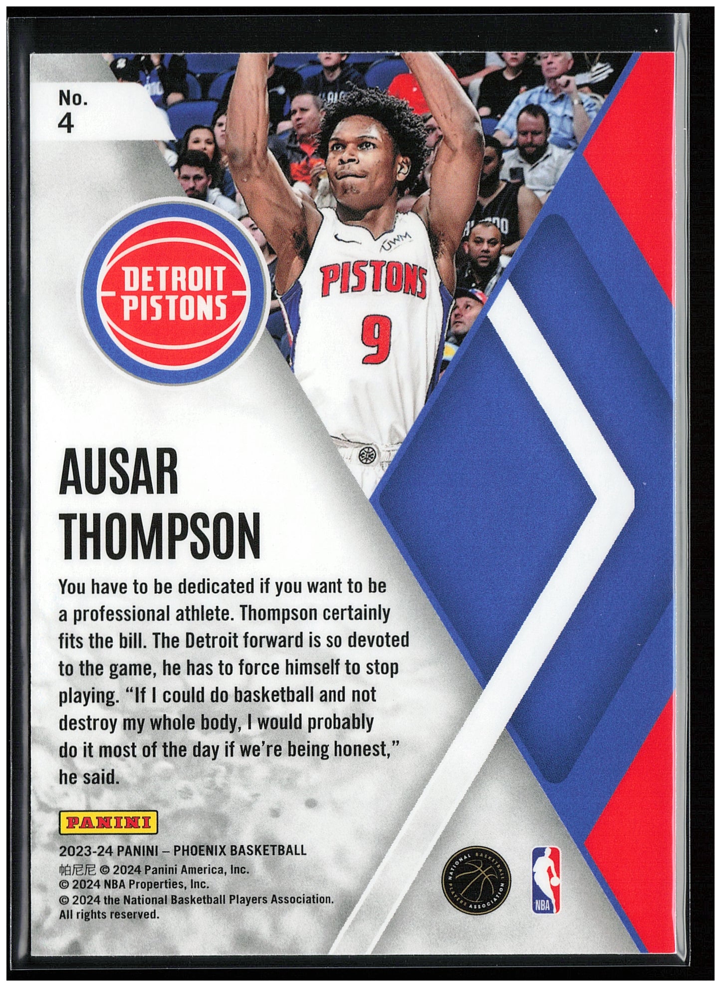 2023-24 Panini Phoenix #4 Ausar Thompson Instant Phenom
