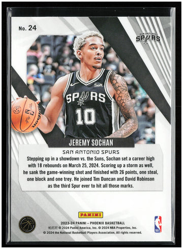 
2023-24 Panini Phoenix #24 Jeremy Sochan