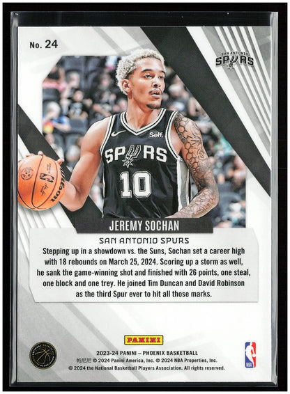 2023-24 Panini Phoenix #24 Jeremy Sochan