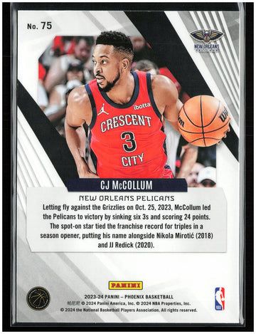 
2023-24 Panini Phoenix #75 CJ McCollum