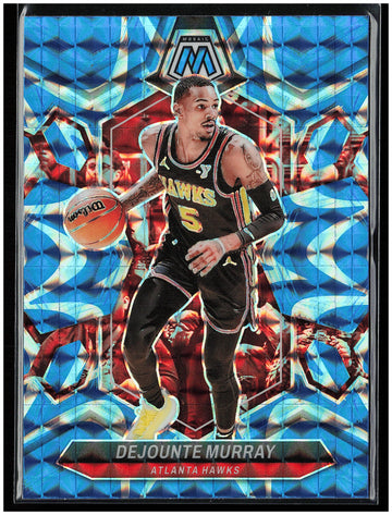 
2023-24 Panini Mosaic #134 Dejounte Murray Reactive Blue