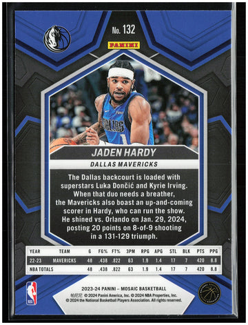 
2023-24 Panini Mosaic #132 Jaden Hardy