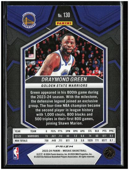 2023-24 Panini Mosaic #130 Draymond Green Reactive Blue