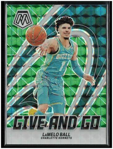 2023-24 Panini Mosaic #13 LaMelo Ball Give and Go Mosaic Green