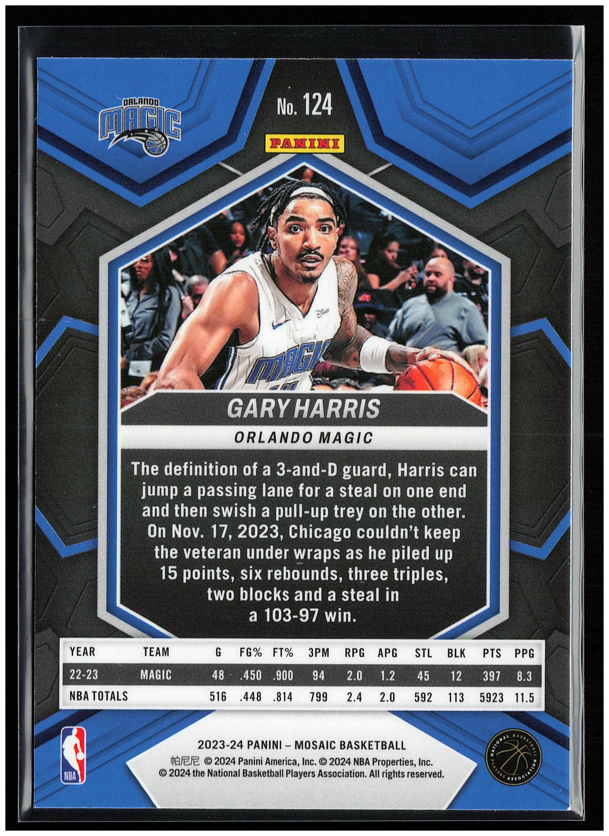 2023-24 Panini Mosaic #124 Gary Harris