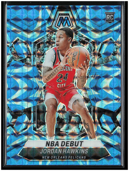 2023-24 Panini Mosaic #253 Jordan Hawkins Reactive Blue