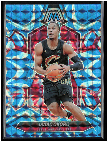 2023-24 Panini Mosaic #94 Isaac Okoro Reactive Blue