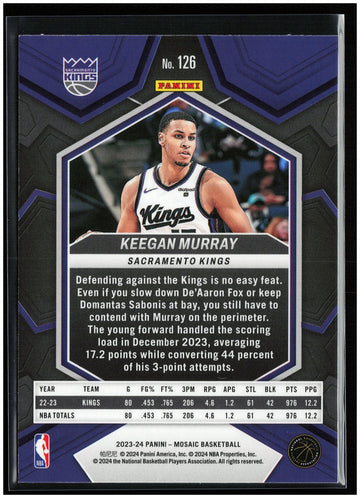 
2023-24 Panini Mosaic #126 Keegan Murray