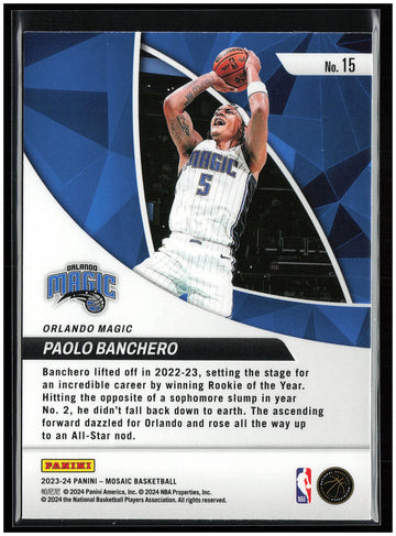 
2023-24 Panini Mosaic #15 Paolo Banchero Elevate