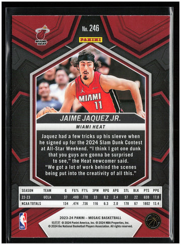 
2023-24 Panini Mosaic #246 Jaime Jaquez Jr.