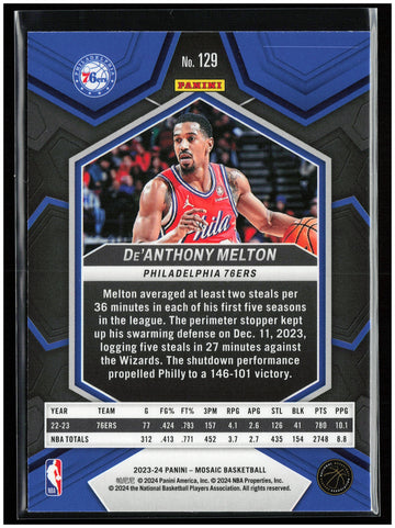 
2023-24 Panini Mosaic #129 De'Anthony Melton