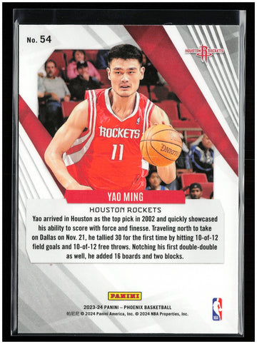 
2023-24 Panini Phoenix #54 Yao Ming Phoenix Red Ice