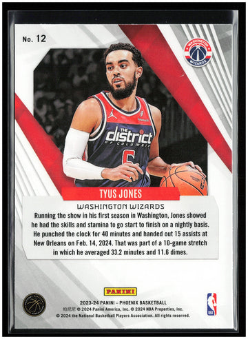 
2023-24 Panini Phoenix #12 Tyus Jones Phoenix Red Ice
