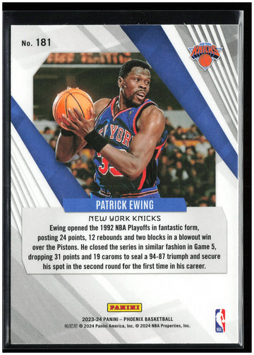 
2023-24 Panini Phoenix #181 Patrick Ewing Phoenix Red Ice