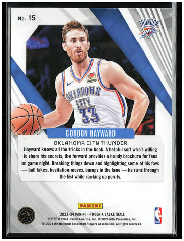 
2023-24 Panini Phoenix #15 Gordon Hayward