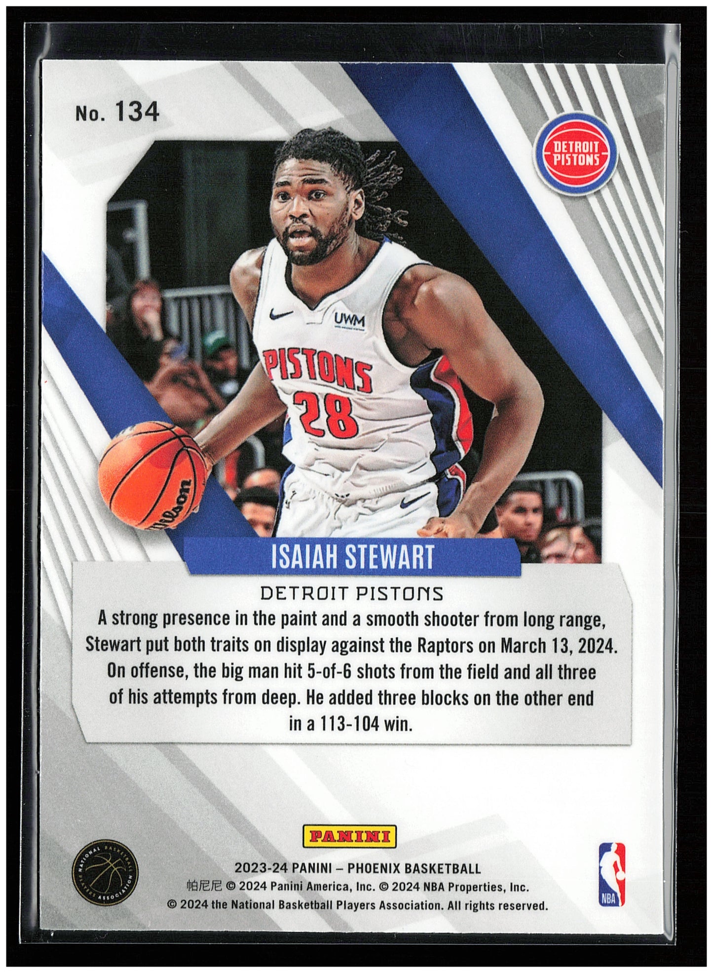 2023-24 Panini Phoenix #134 Isaiah Stewart