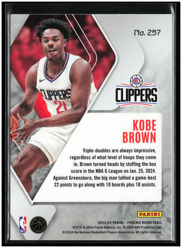 
2023-24 Panini Phoenix #257 Kobe Brown
