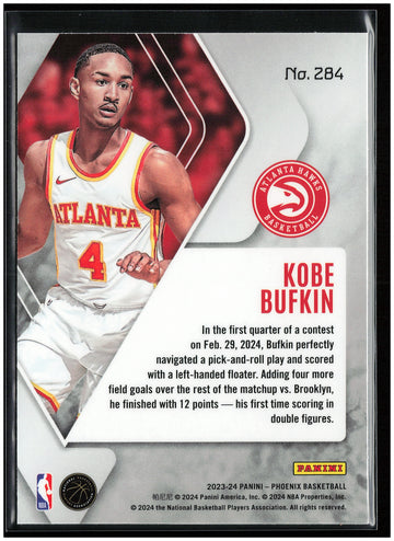 
2023-24 Panini Phoenix #284 Kobe Bufkin