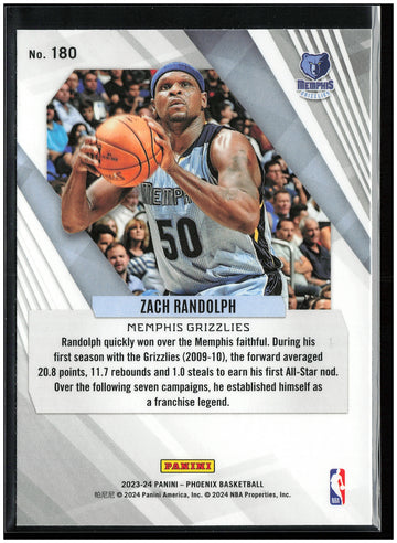 
2023-24 Panini Phoenix #180 Zach Randolph