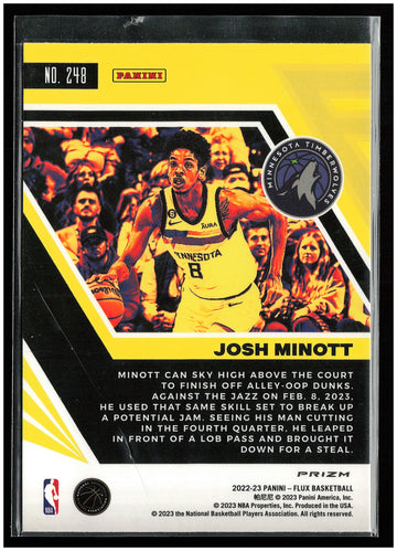 
2022-23 Panini Flux #248 Josh Minott Red Cracked Ice