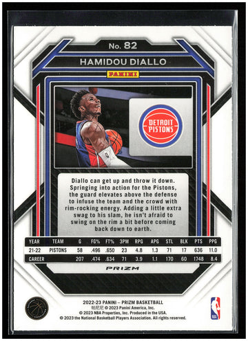 
2022-23 Panini Prizm #82 Hamidou Diallo Prizms Green