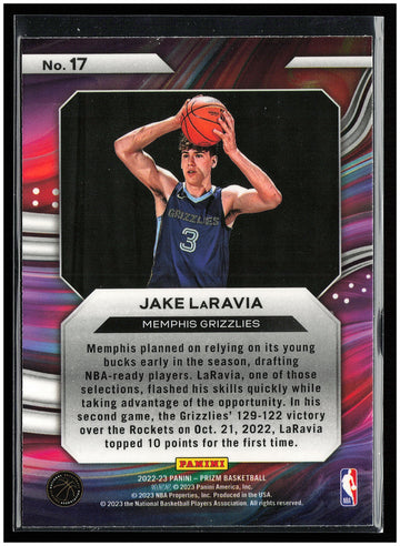 
2022-23 Panini Prizm #17 Jake LaRavia Instant Impact