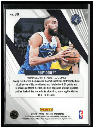 
2023-24 Panini Phoenix #86 Rudy Gobert