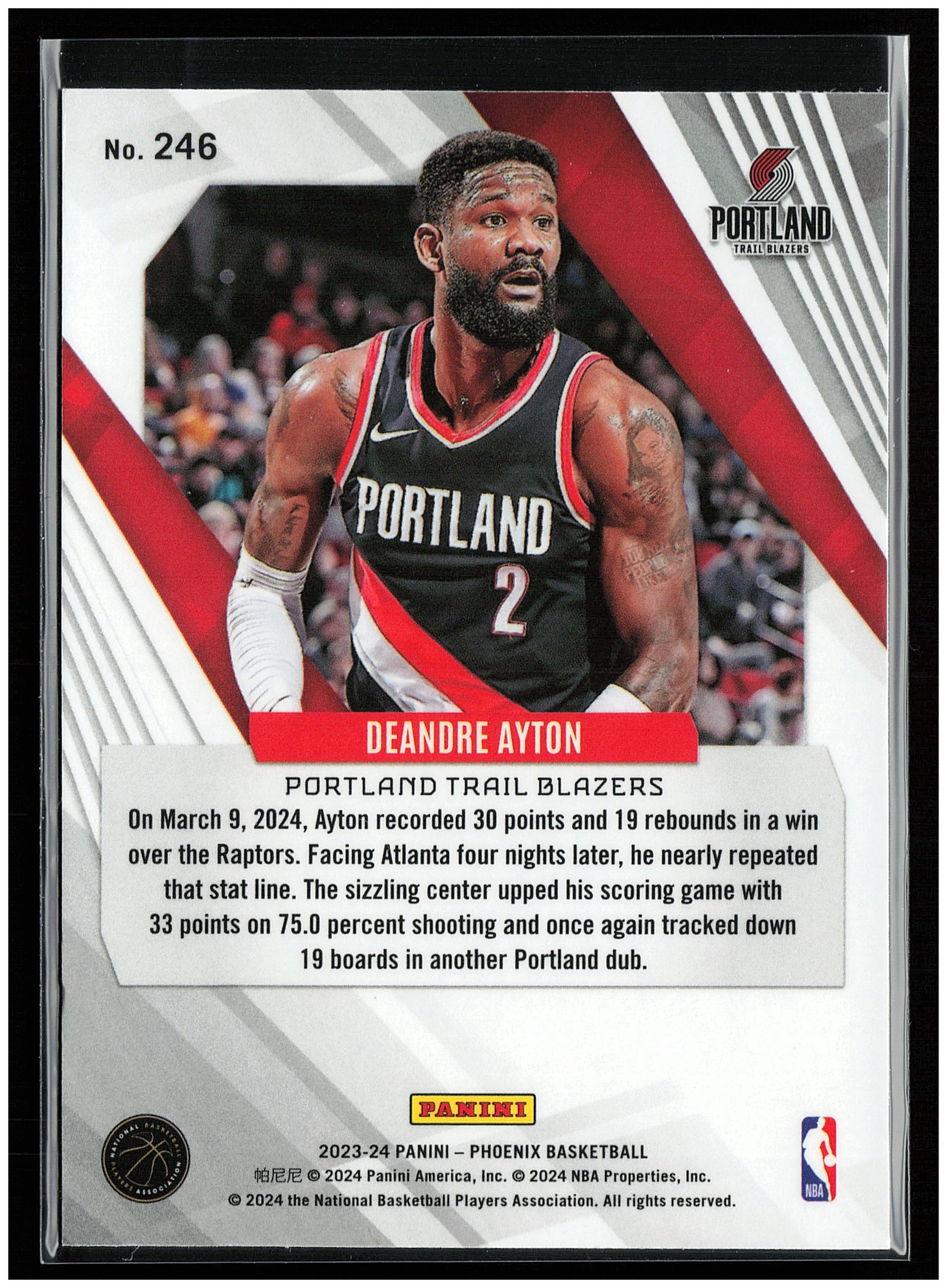 2023-24 Panini Phoenix #246 Deandre Ayton